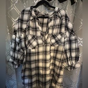 Infinitely Free oversized dress shirt.